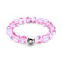 Rose | Argent | Bracelet de déclaration en verre de sirène
